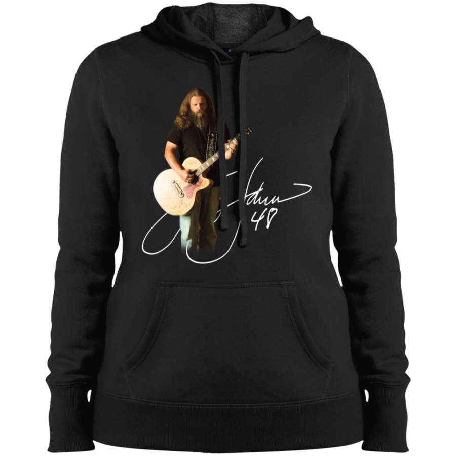 American Country Music Artist Jamey Johnson Ladies Pullover Hoodie