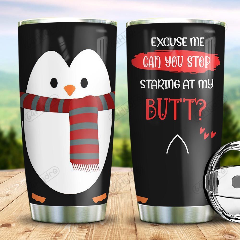 Penguin Butt Pyz0311003  Stainless Steel Tumbler Travel Customize Name, Text, Number, Image