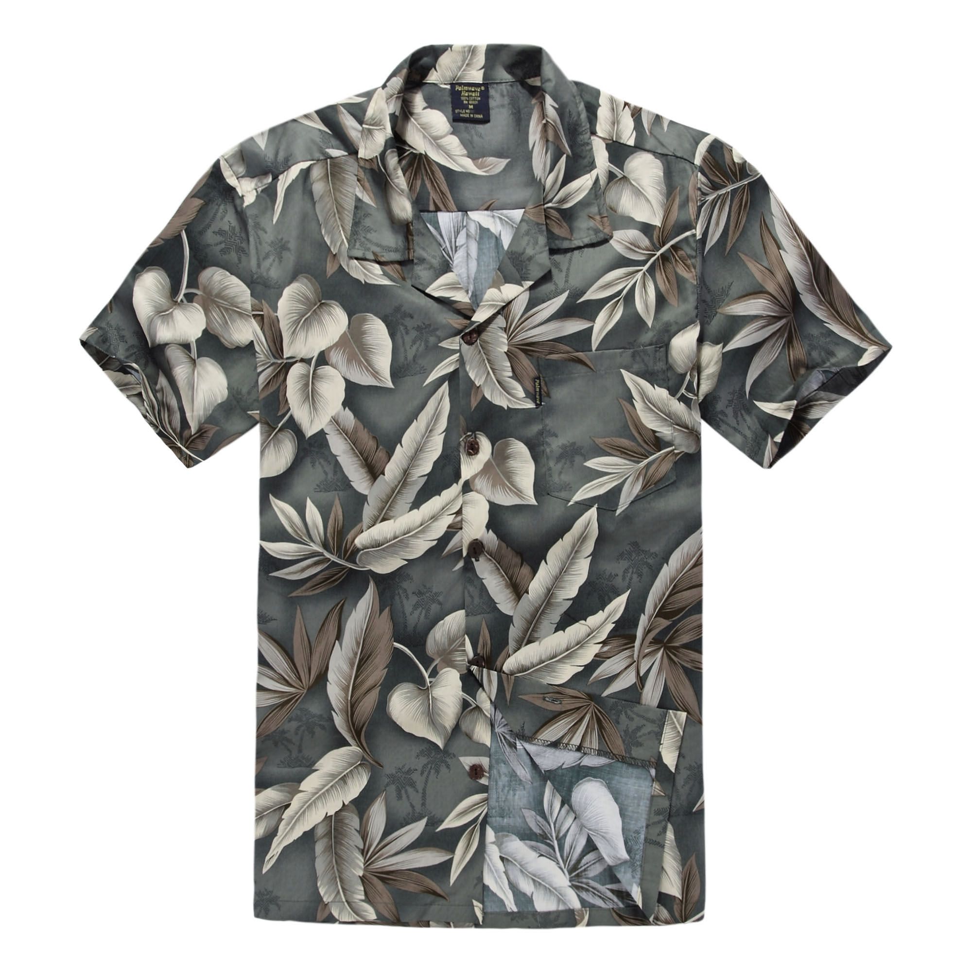 Leaf Gray High Quality Hawaii Shirt Ha100296