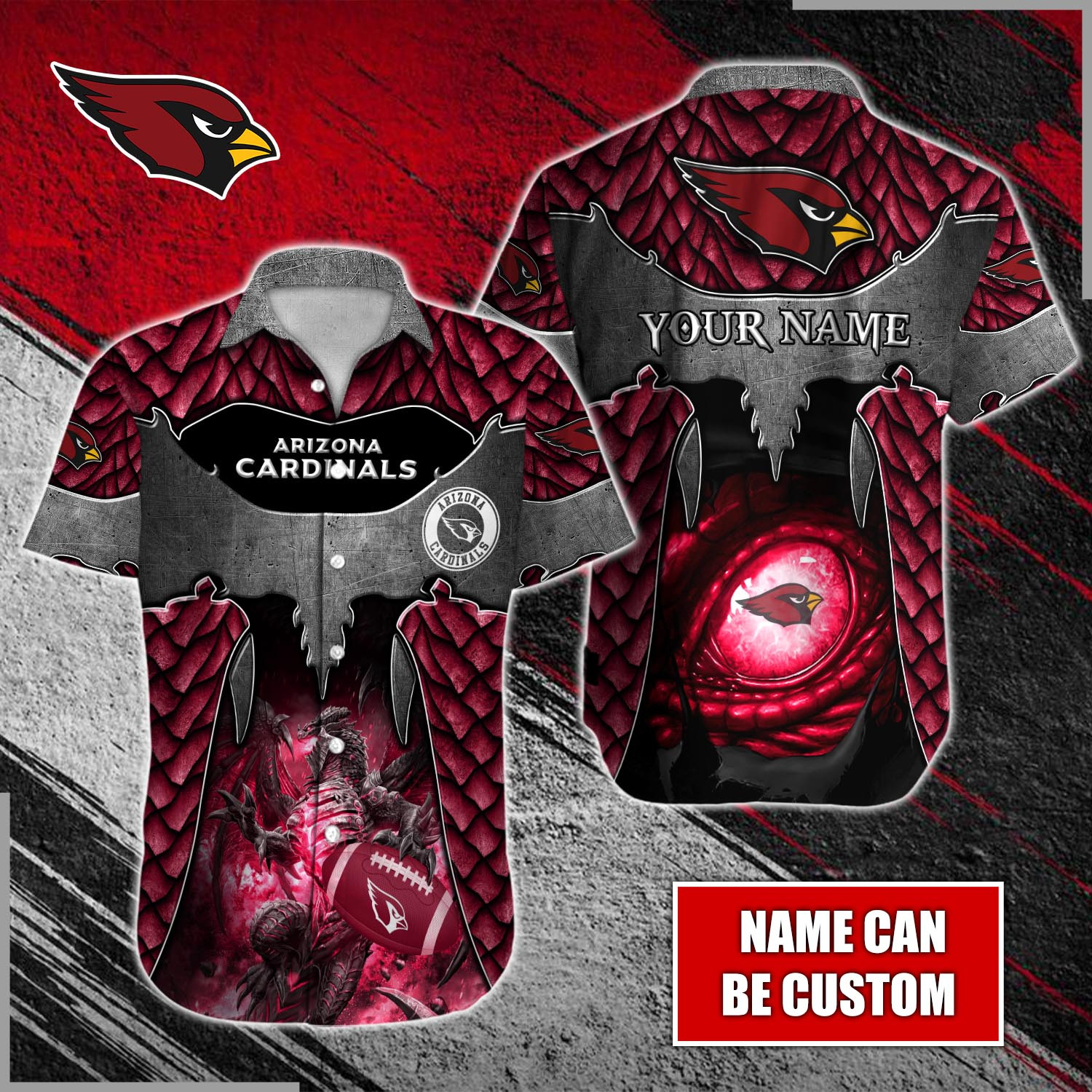 Arizona Cardinals Nfl-Hawaiian Shirt Custom T-40579