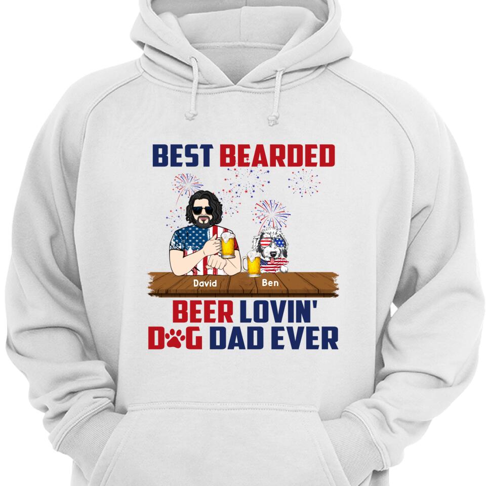 Trending Personalized Best Bearded Beer Lovin Dog Dad Ever Personalized Hoodie