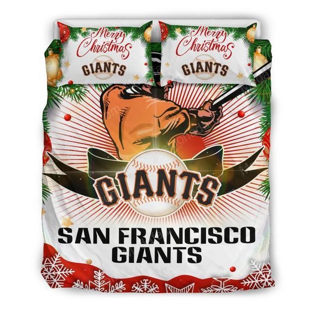 Merry Christmas San Francisco Giants Baseball Sport 2 Bedding Set