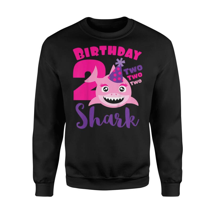 2nd Birthday Gift Idea Shark Kids Baby Shark for Girls – Doo Doo Doo – Standard Fleece Sweatshirt