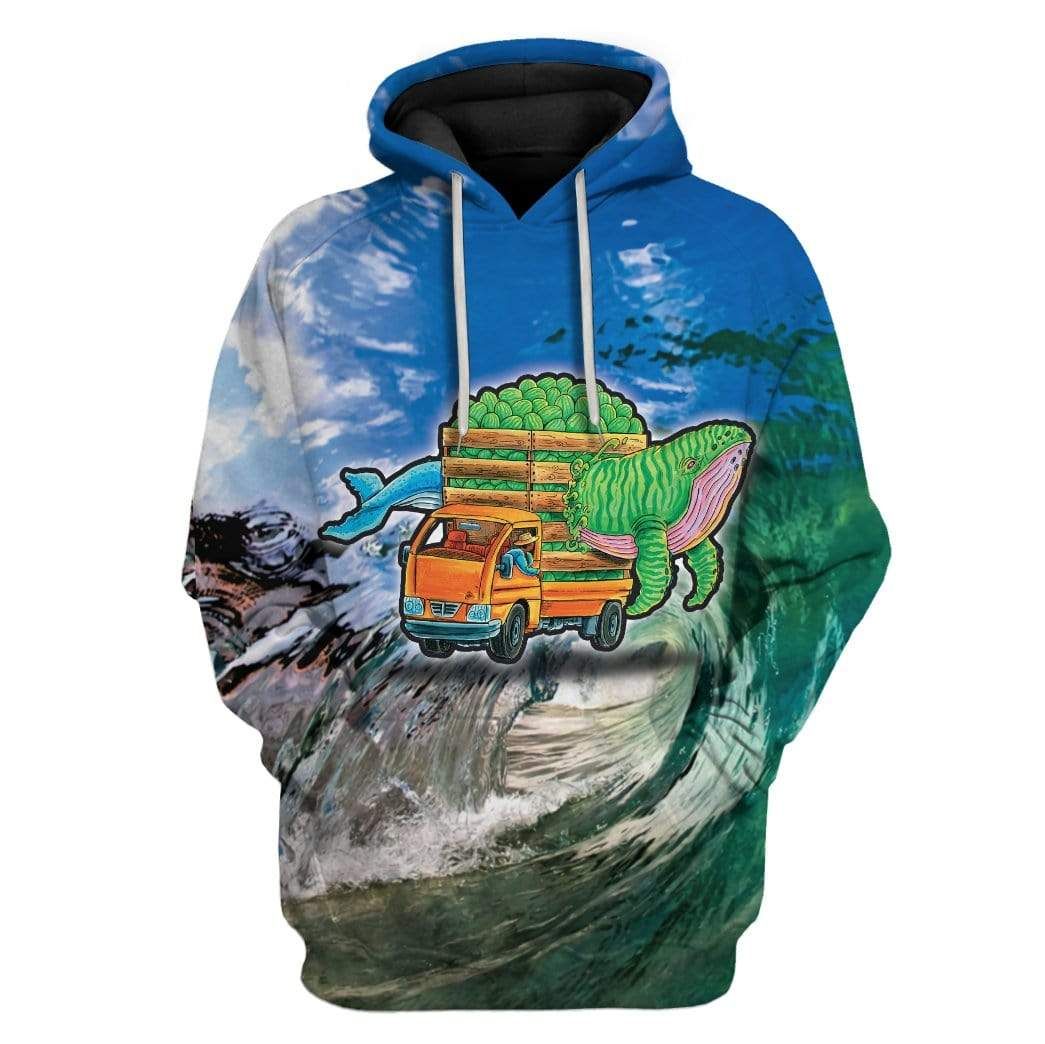 Gearhumans Spirit Whale And Watermelon Truck Hoodie T-Shirts Apparel