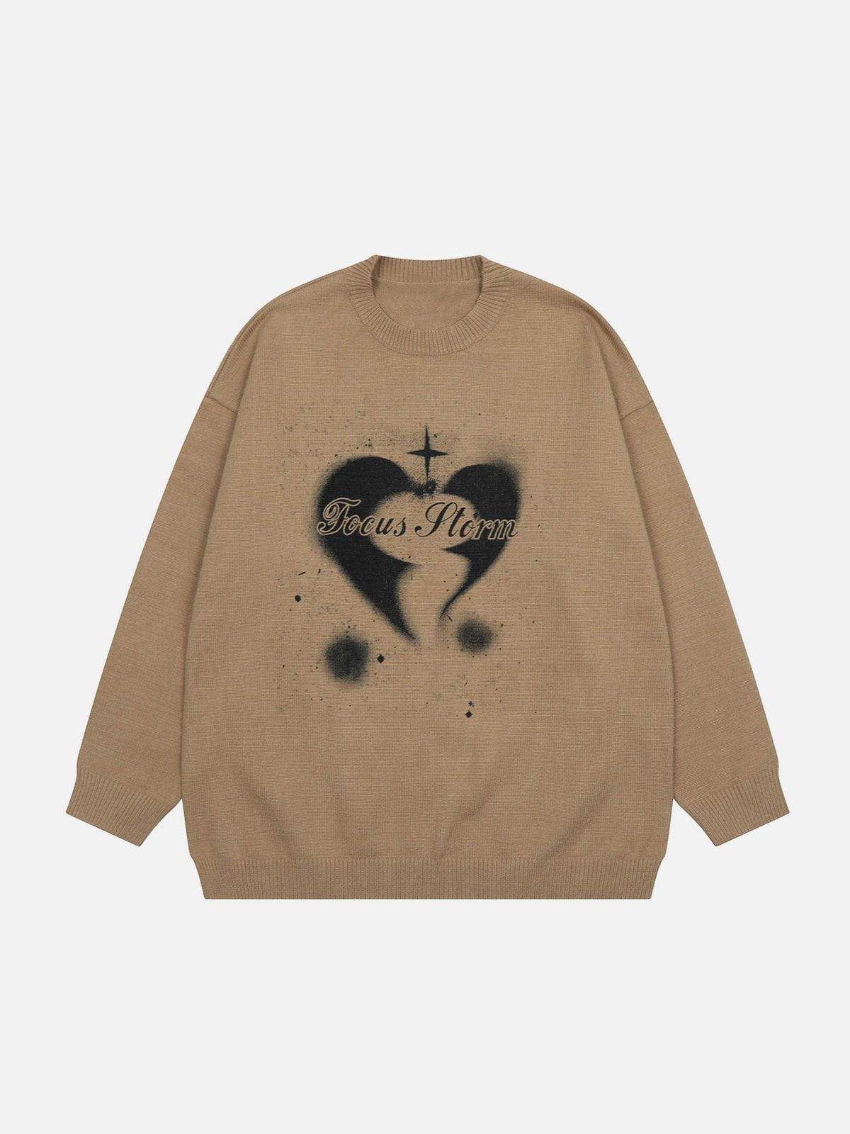 Talishko™ – Inkjet Heart Print Sweater