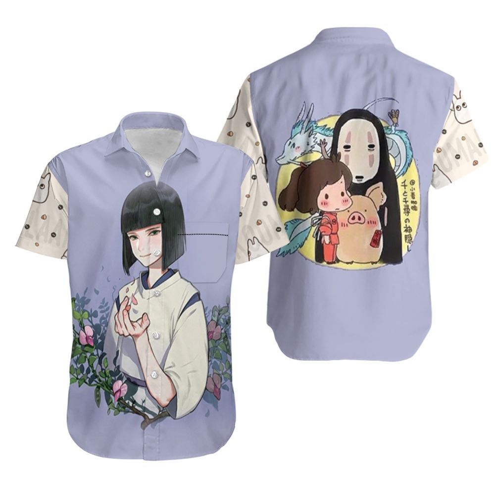 Beautiful Nigihayami Kohaku Nushi Flower Spirited Away Ghibli Studio Anime Fan Hawaiian Shirt