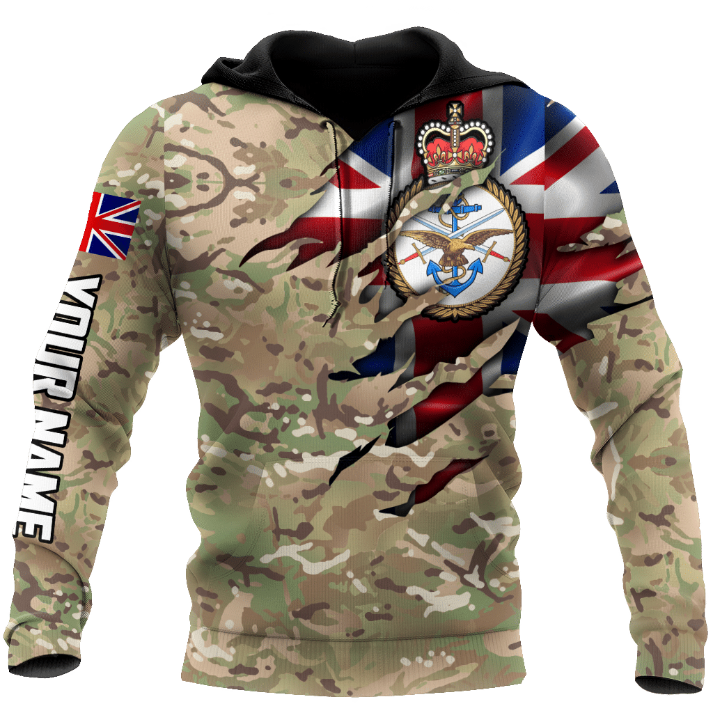 Proud To Be British Army Veteran Personalized Name – 3D All Over Printed Shirts For Men And Women