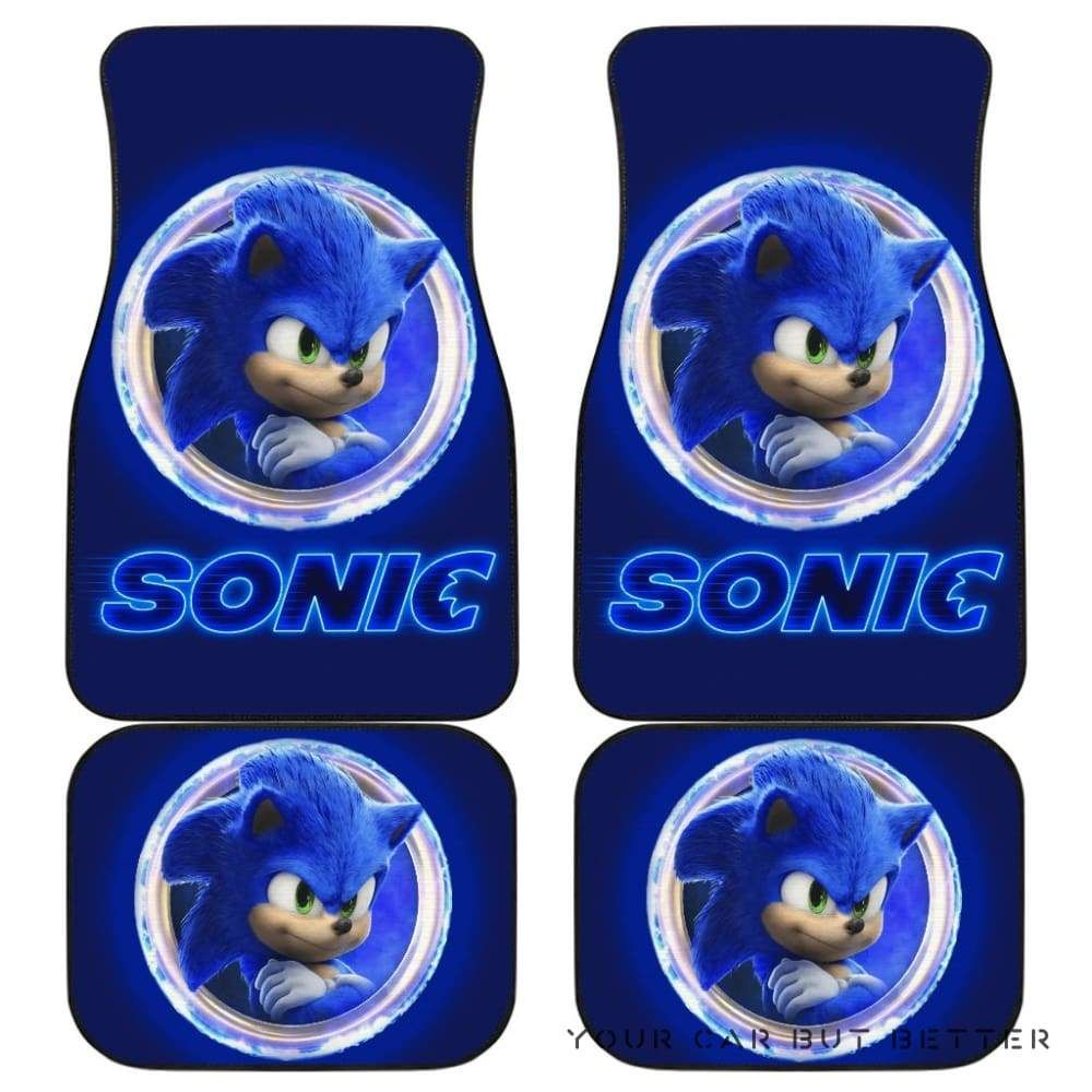 Sonic Car Floor Mats Sonic The Hedgehog Movie H040220 192211 Personalized Car Seat Floor Mat Custom Print