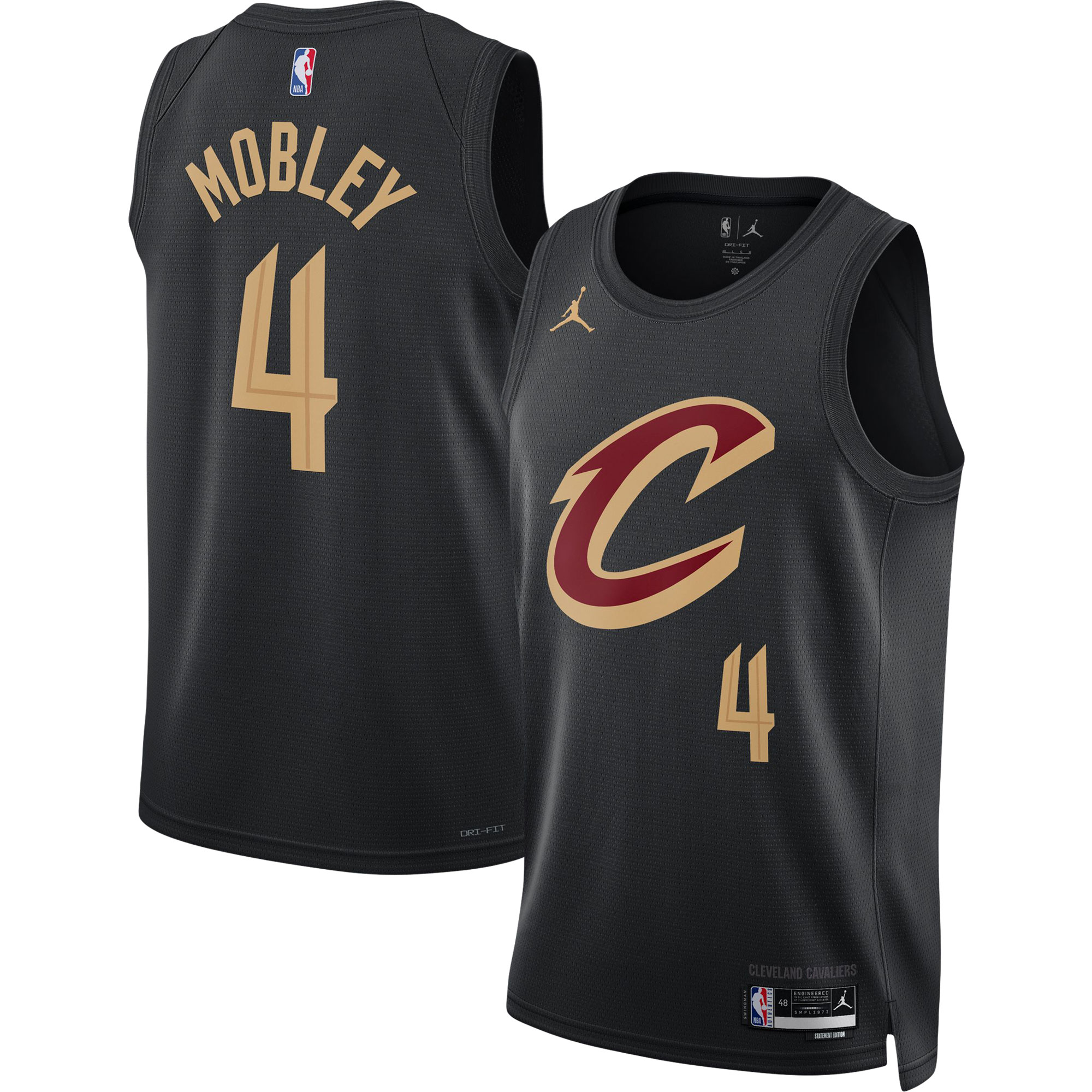 Evan Mobley Cleveland Cavaliers Jordan Brand Unisex Swingman Jersey – Statement Edition – Black