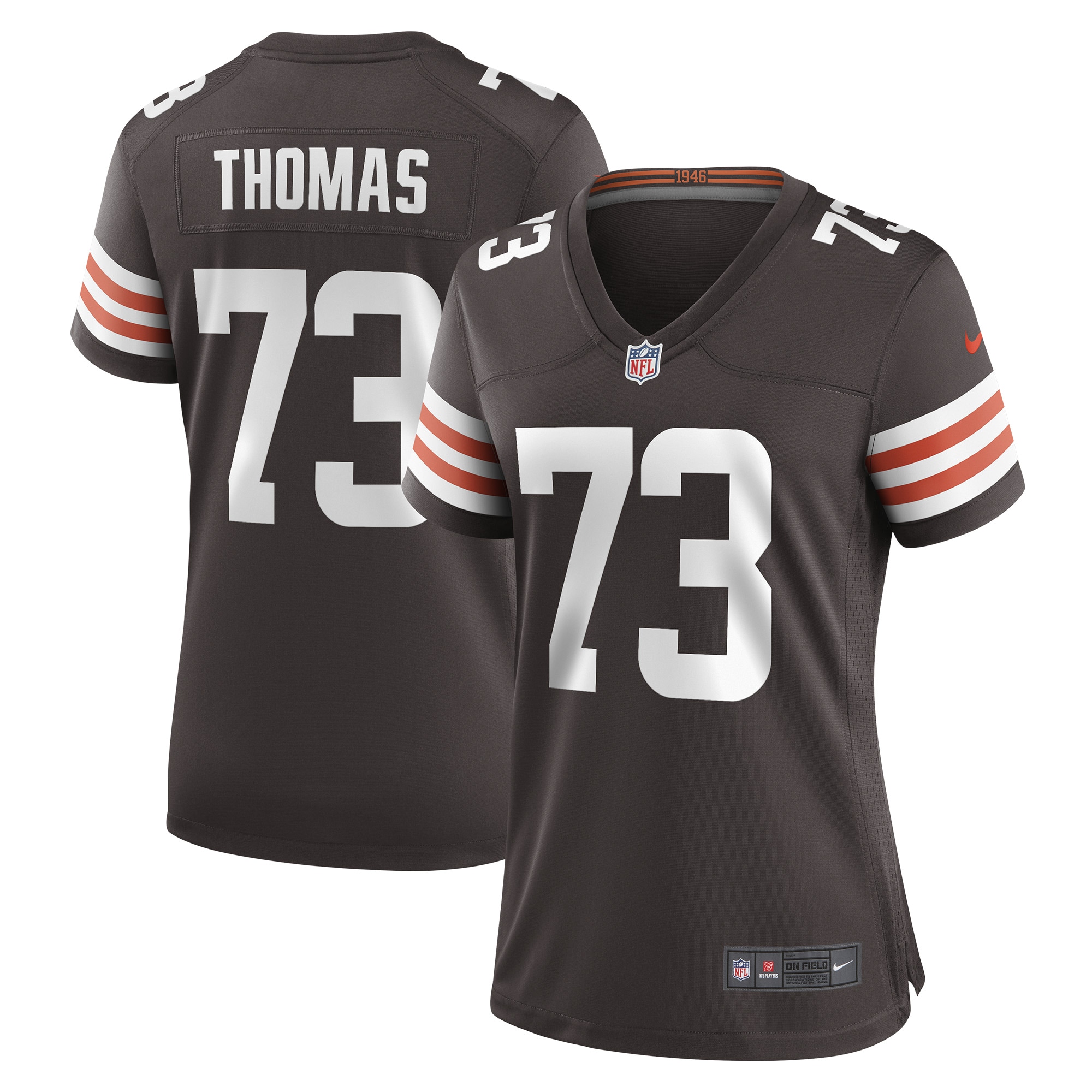 Women’s Cleveland Browns Joe Thomas Brown Retired Game Player Jersey