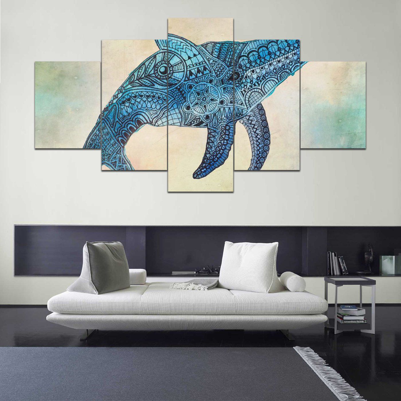 Baby Whale 5 Panel Canvas Art Wall Decor Home Decor