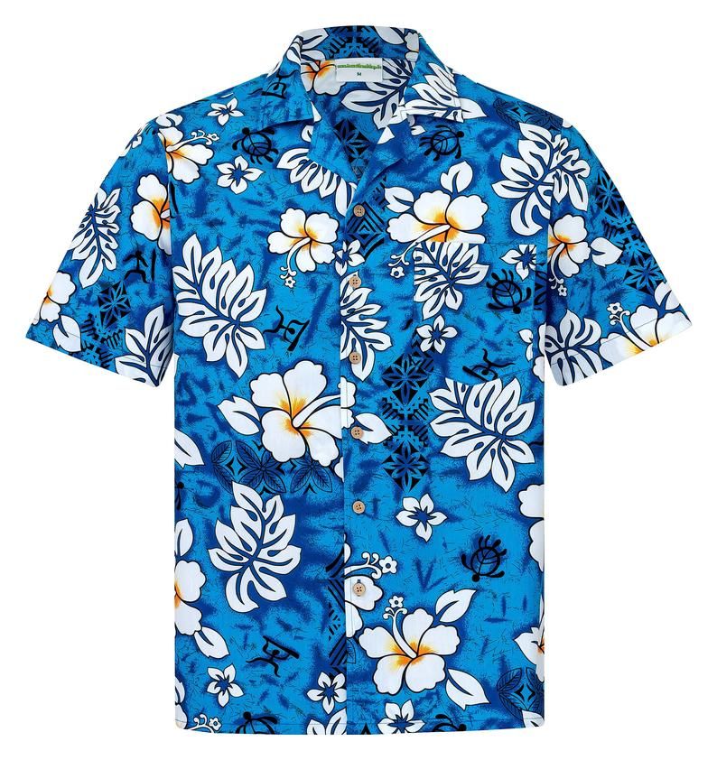 Flowers Blue Amazing Design Hawaii Shirt Ha18715