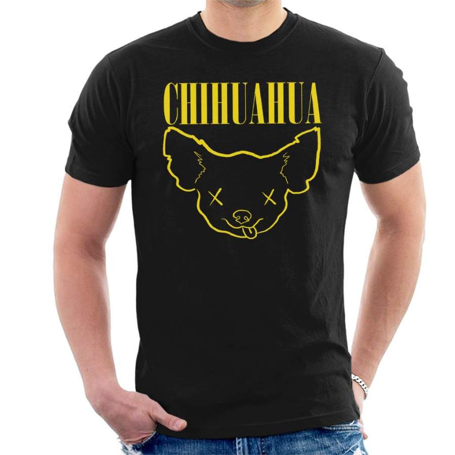 Chihuahua Nirvana Logo Men’s T-Shirt