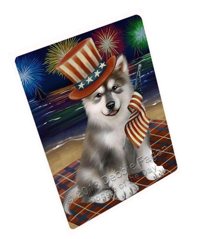 4Th Of July Firework Alaskan Malamute Dog Blanket Blnkt49440