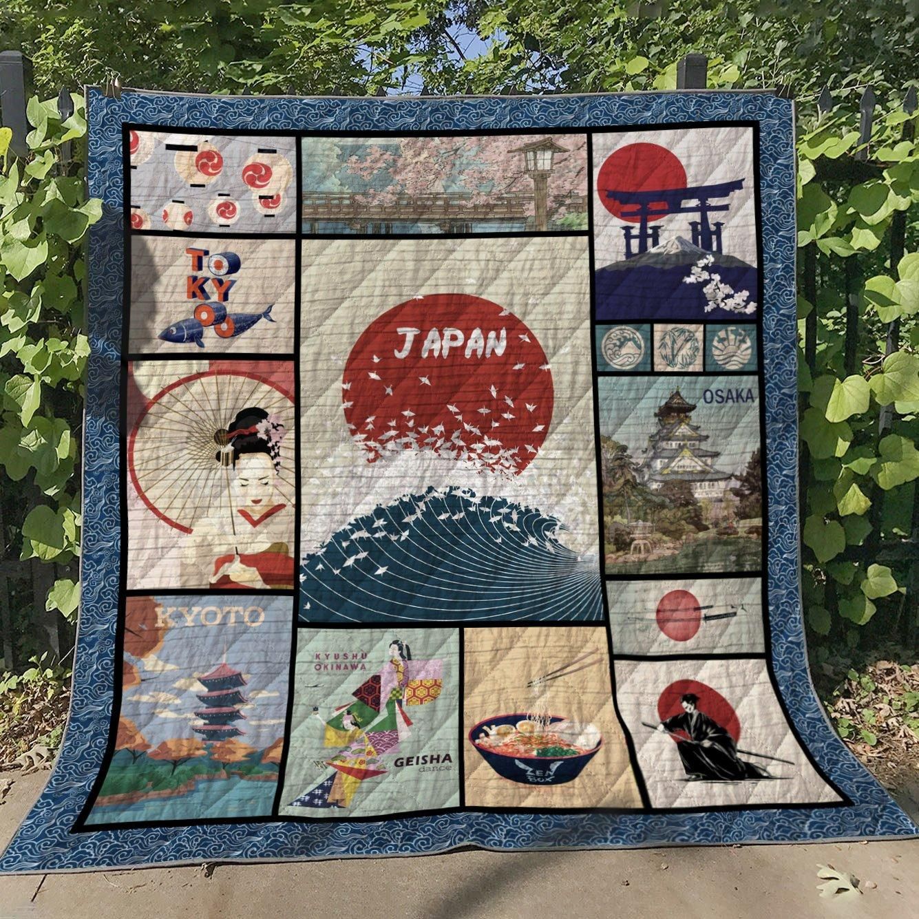 Japan Osaka Kyoto Quilt Blanket Great Customized Gifts For Birthday Christmas Thanksgiving Perfect Gifts For Japan Lover