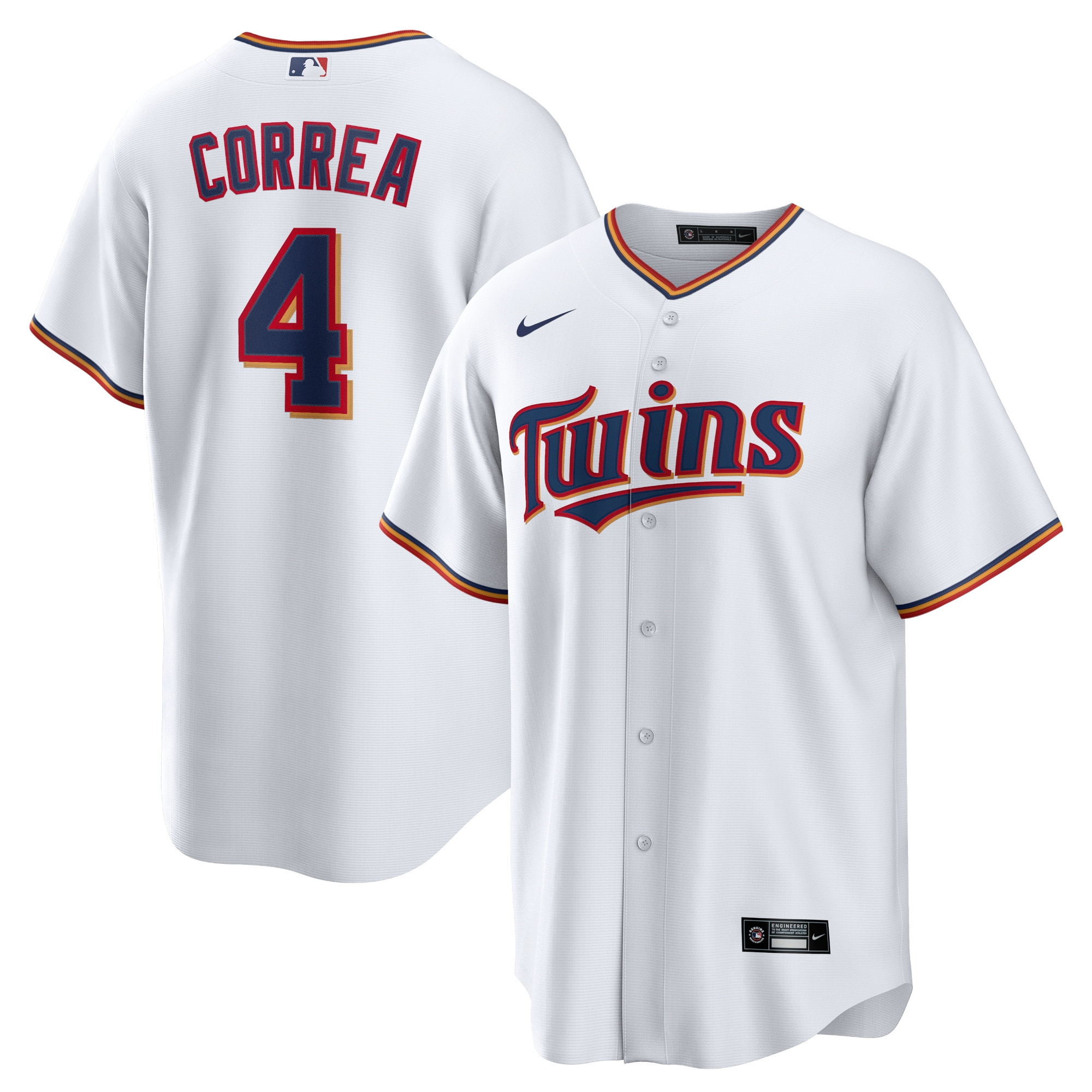 Carlos Correa Minnesota Twins Replica Player Jersey – White MLB