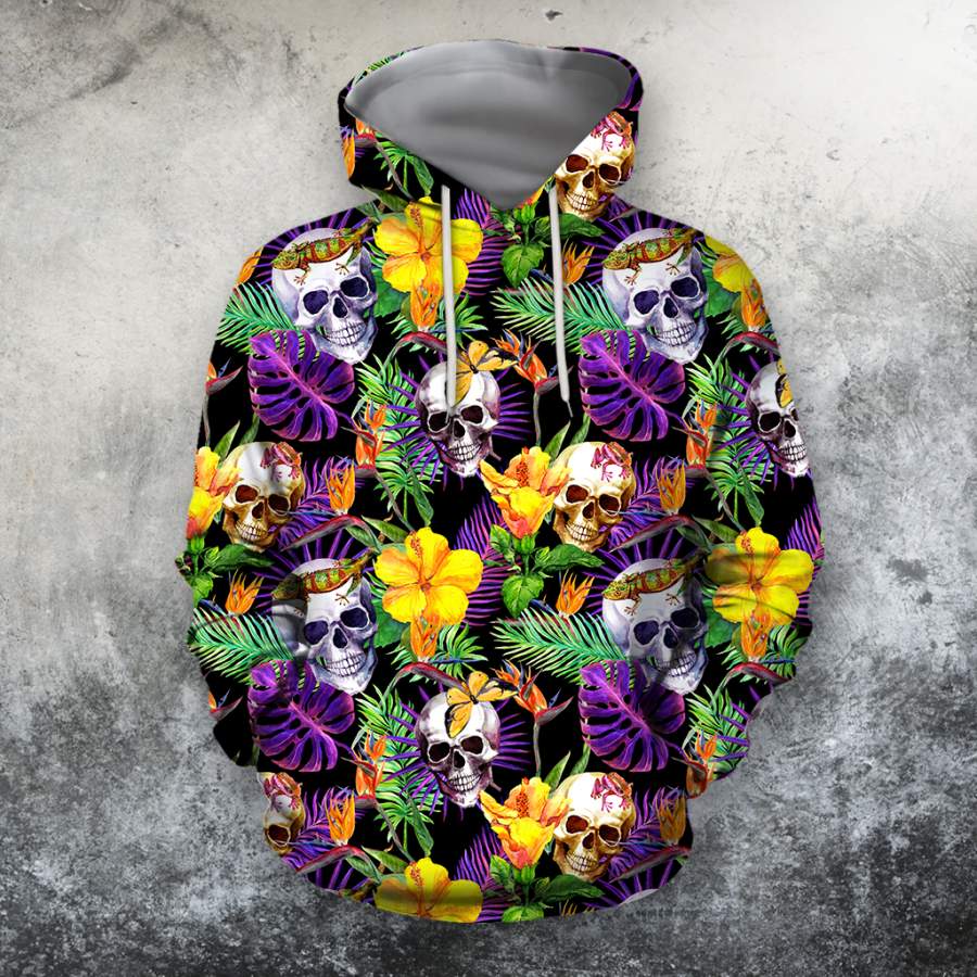 3D All Over Print  Leaves Of Human Skulls Shirts