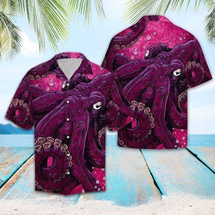 Find Pinky Octopus Unisex Hawaii Aloha Shirts Dh Ha83952