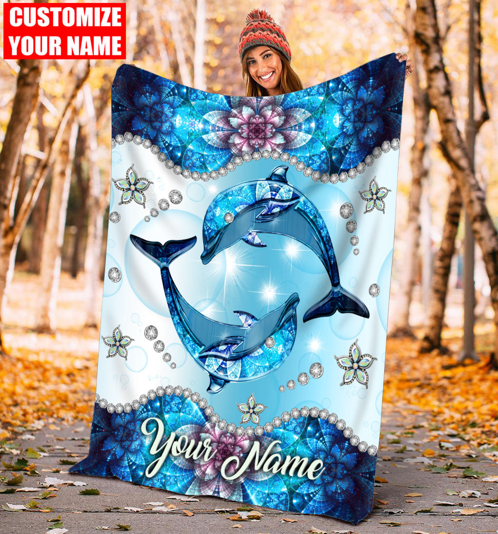 Custom Name Dolphin 3D All Over Printed Blanket Hht26012201