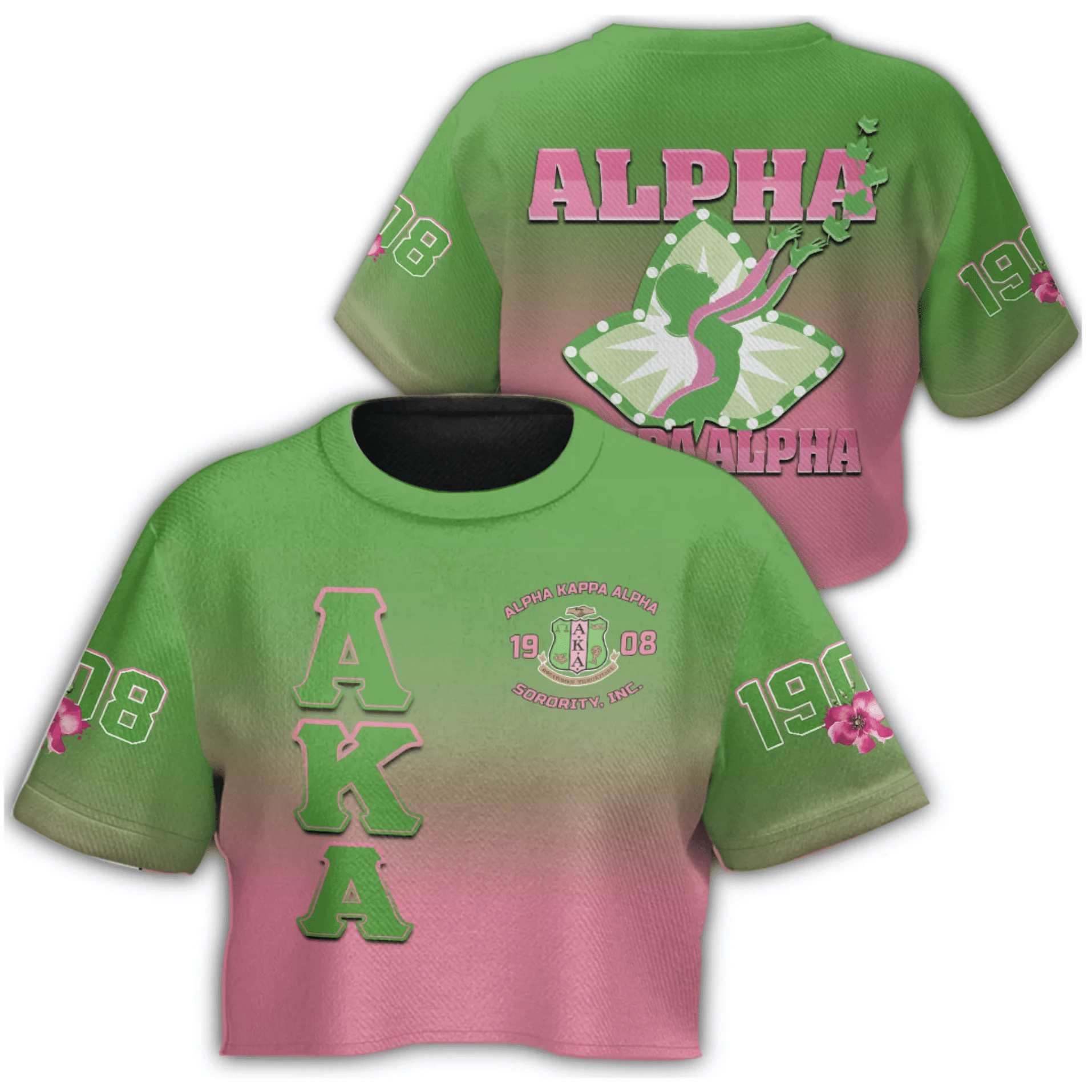 Africa Zone T-Shirt – Alpha Kappa Alpha Gradient Croptop T-Shirt A31