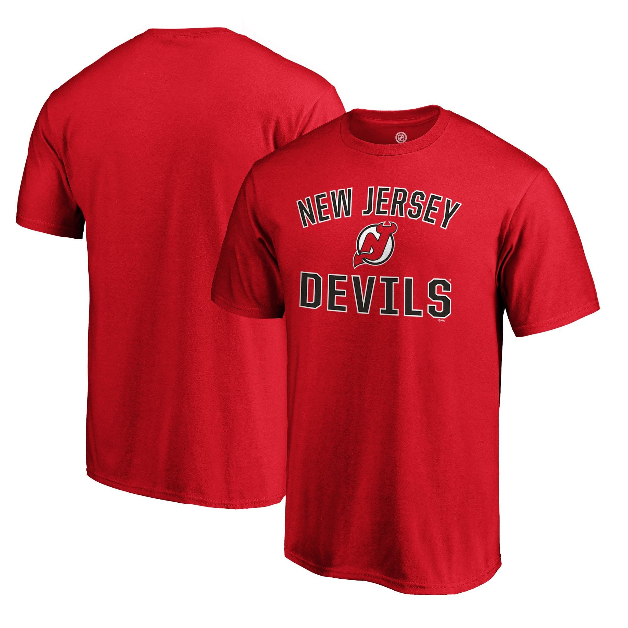 Men’S Fanatics Branded Red New Jersey Devils Team Victory Arch T-Shirt