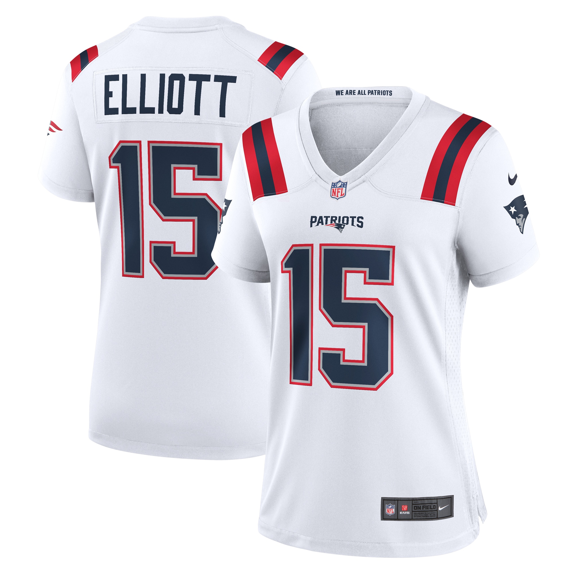 Ezekiel Elliott New England Patriots Women's Game Player Jersey – White