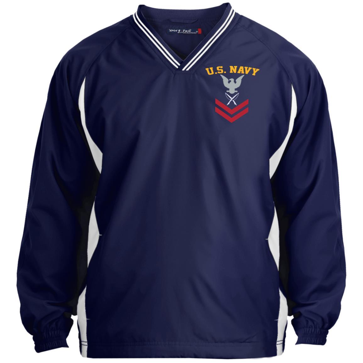 US Navy Yeoman YN E-5 Rating Badges Embroidered Sport-Tek Tipped V-Neck ...