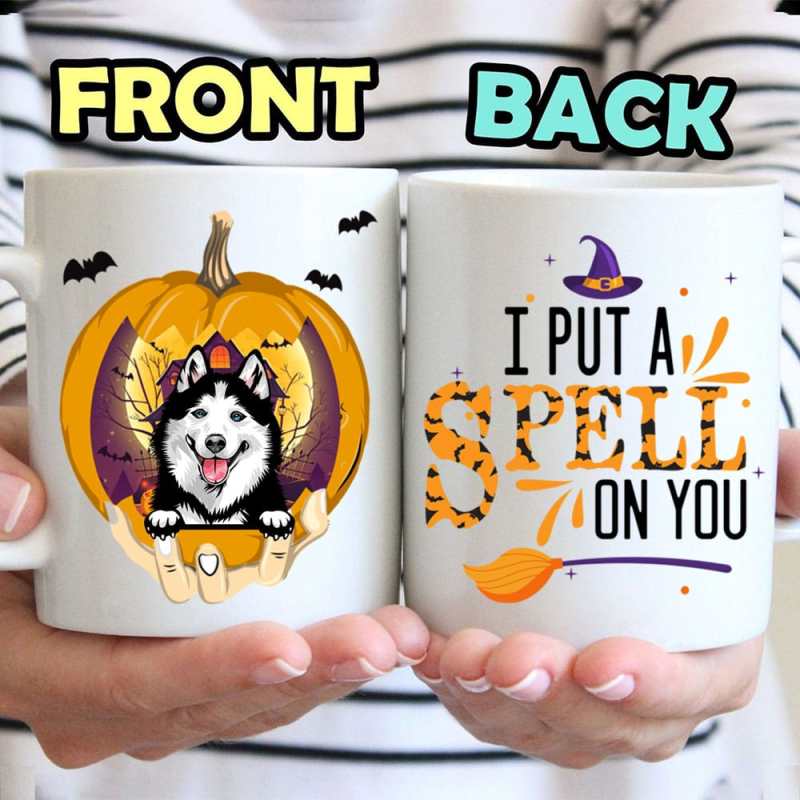 Personalized I Put A Spell On You Mug, Custom Gift For Halloween