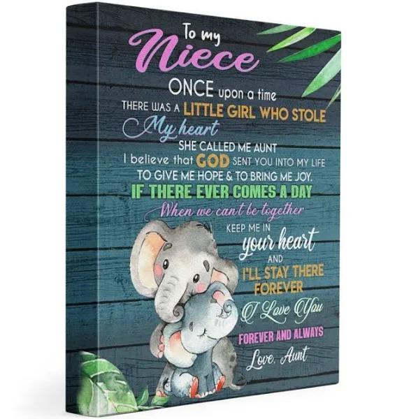 I’Ll Stay There Forever Elephant Gift Ideas Giving Niece Matte Poster Canvas