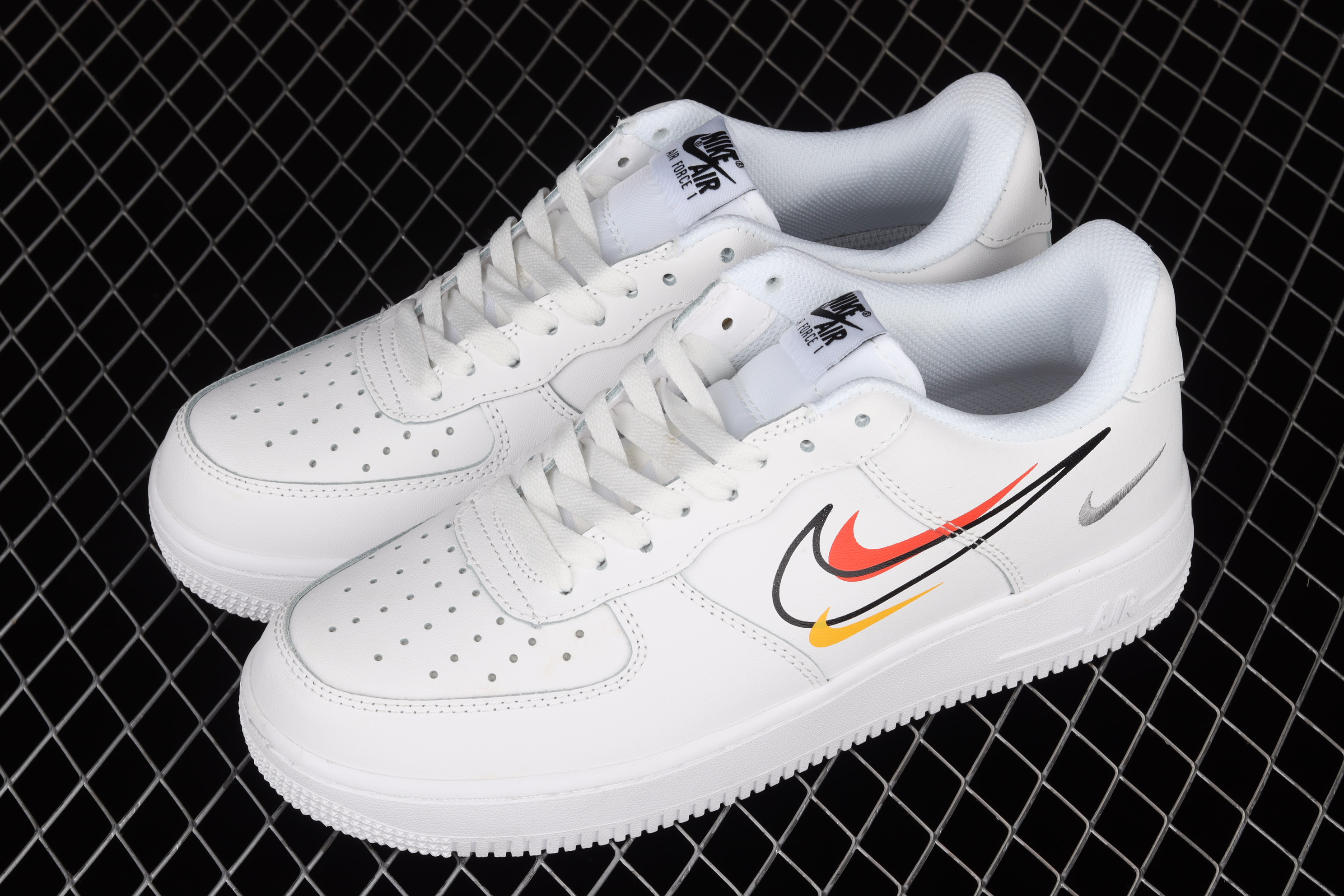 Nike Air Force 1 Low Multi-Swoosh White Shoes Sneakers SNK146518361