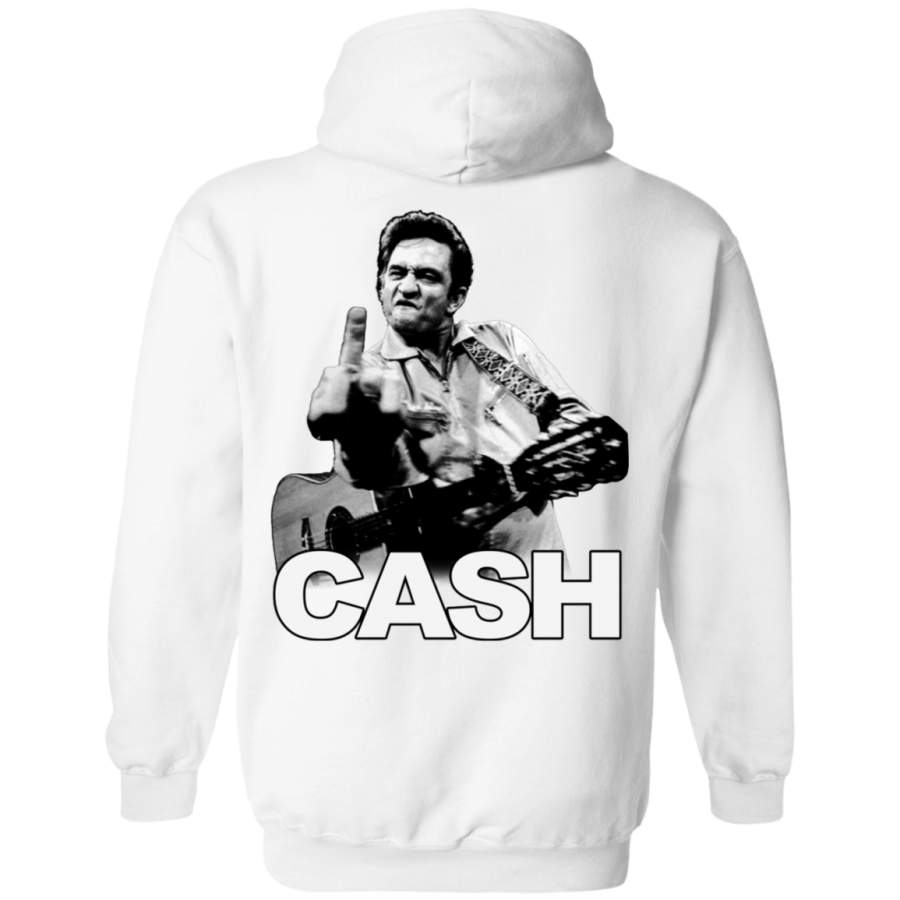 Zion Rootswear Johnny Cash Middle Finger Back print Pullover Hoodie