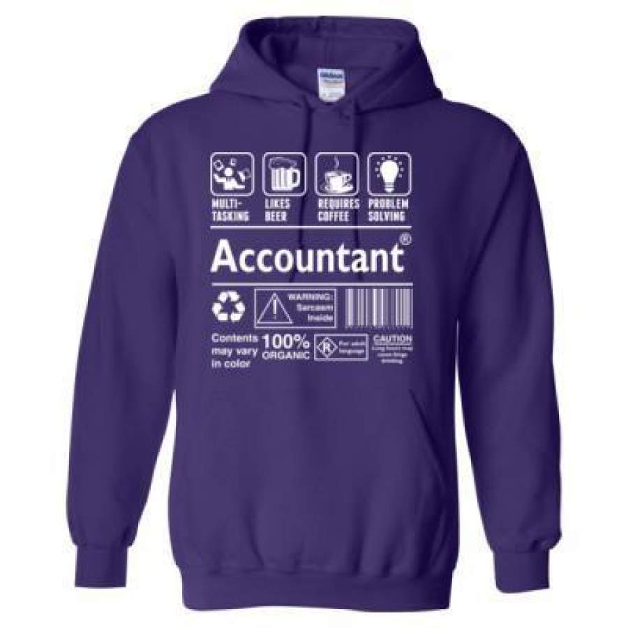 AGR Multitasking Likes Beer Requires Coffee Problem Solving Accountant – Heavy Blend™ Hooded Sweatshirt