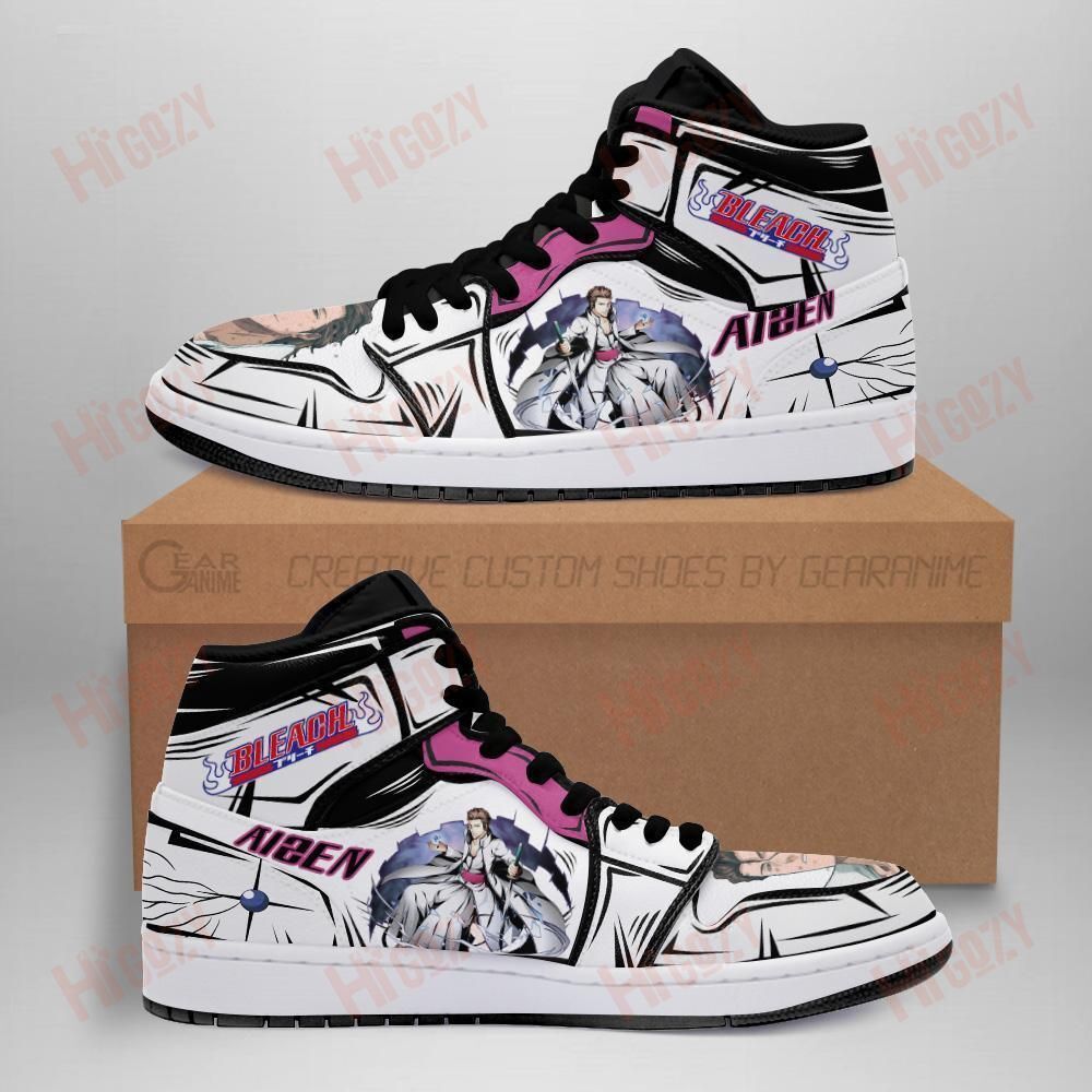 Aizen Bleach Anime Sneakers Fan Gift Idea Mn05