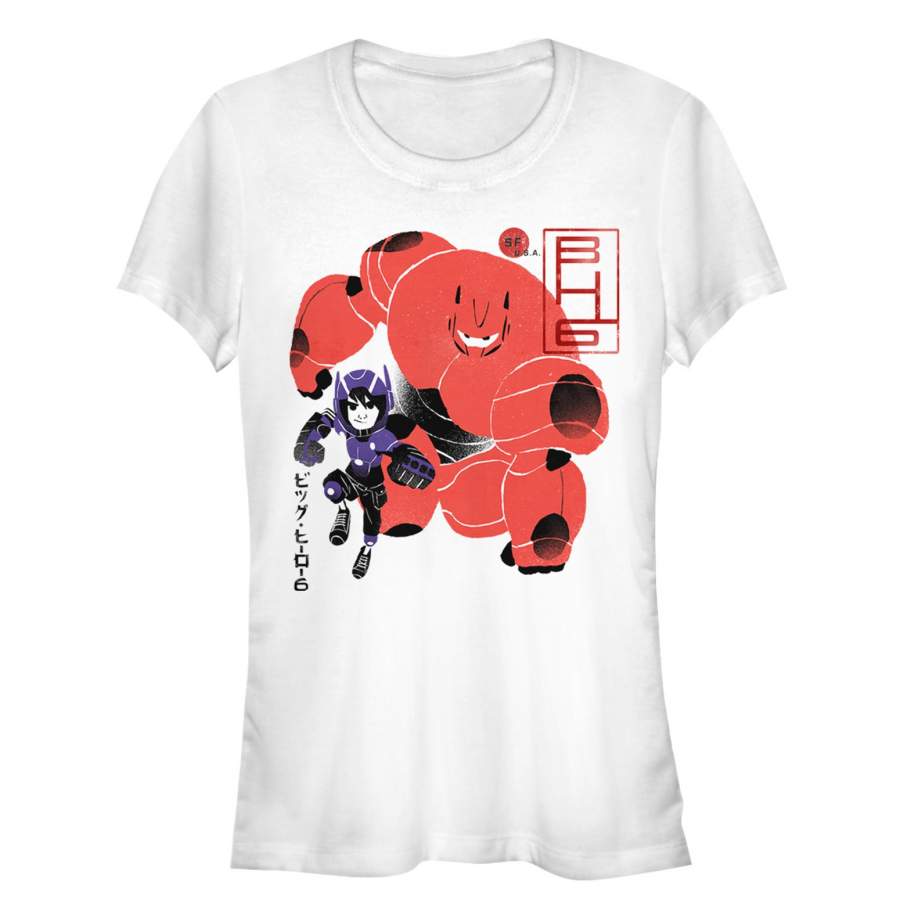 Big Hero 6 Junior’s Partner Spray Paint Print  T Shirt