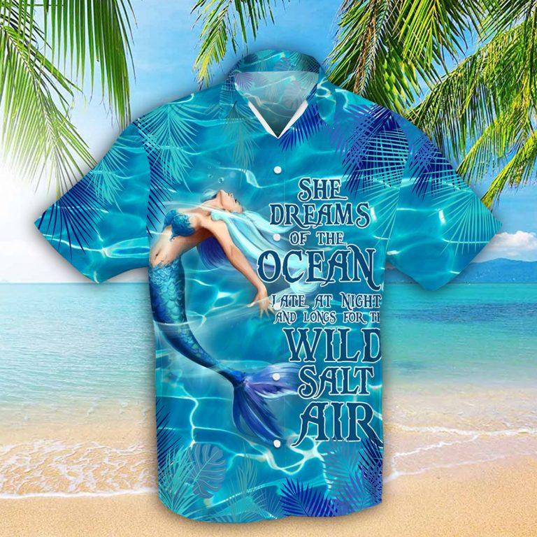 Mermaid She Dreams Of The Ocean Hawaii Shirt Unisex Adult Ha71182