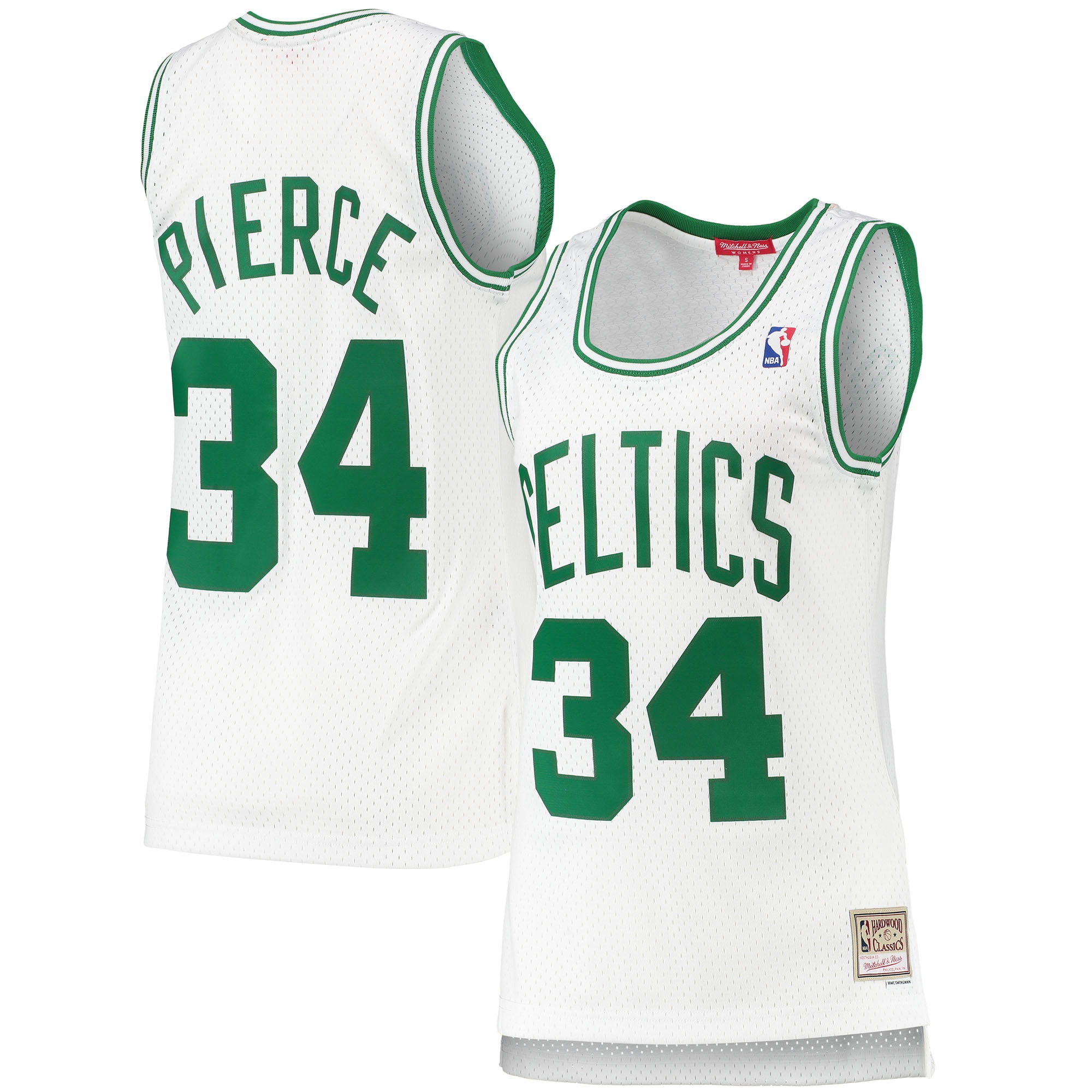 Women's Mitchell & Ness Paul Pierce White Boston Celtics 2007-08 Hardwood Classics Swingman Jersey