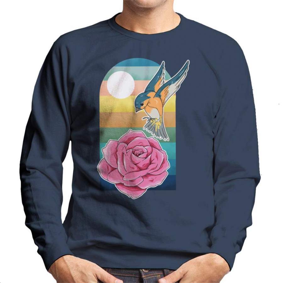 Bird And Fower Sunset Men’s Sweatshirt
