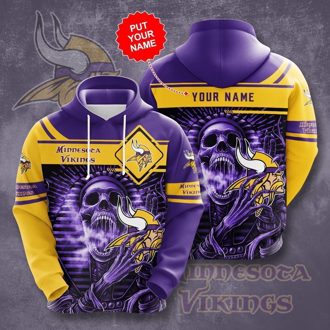 Personalized Minnesota Vikings No1250 Custom Hoodie 3D