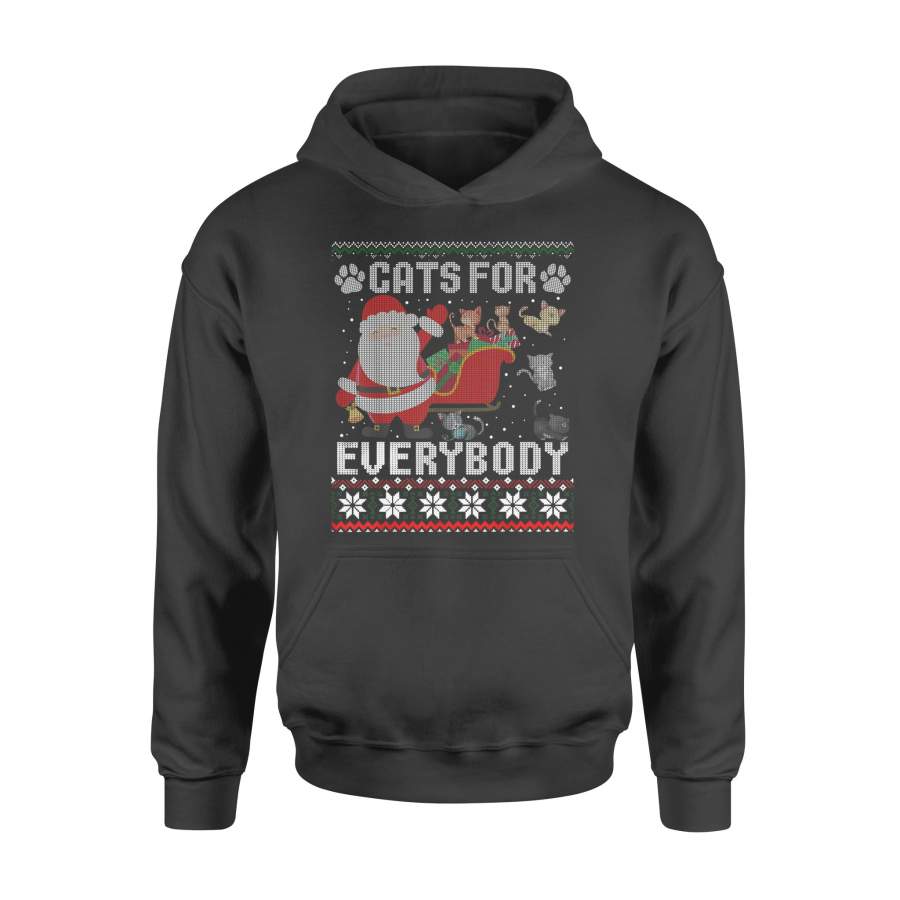 Cats For Everybody Christmas Cute Cat Lover Ugly Sweater – Standard Hoodie