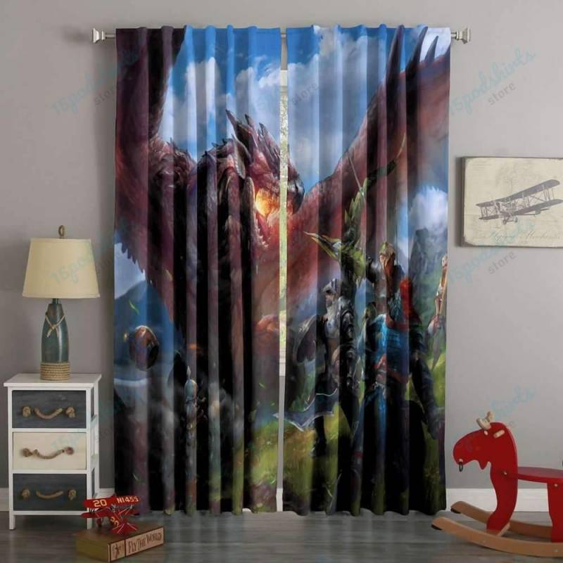 3D Printed Monster Hunter Style Custom Living Room Curtains