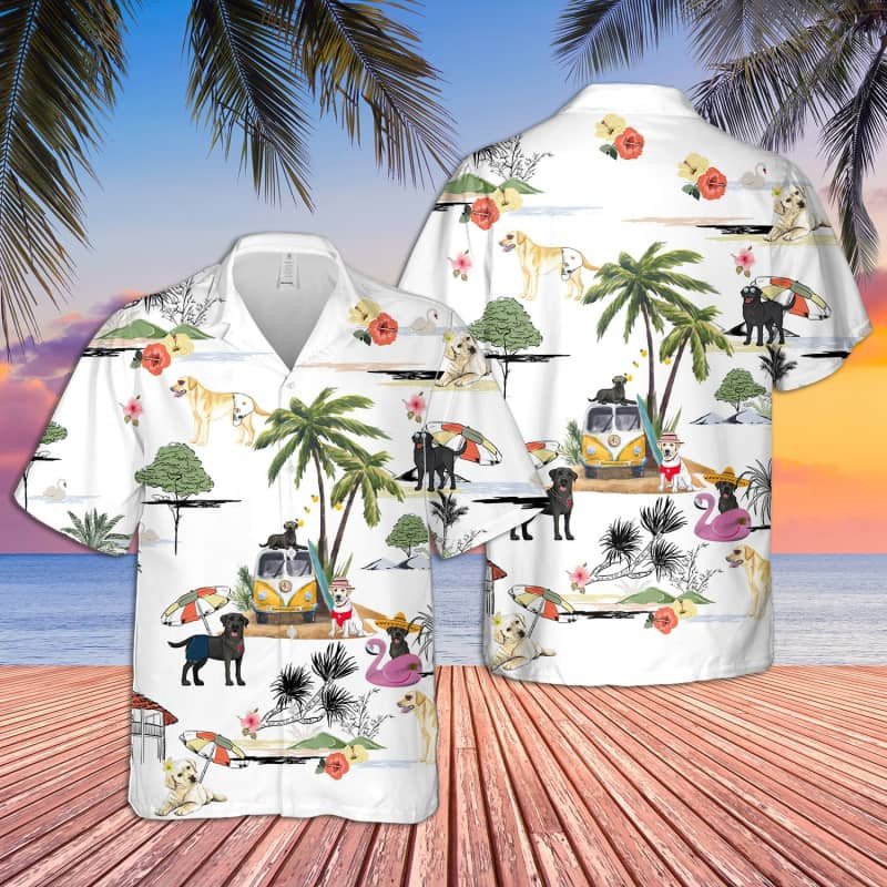 Felacia Unisex Labrador Beach Hawaii Shirt Ha25698