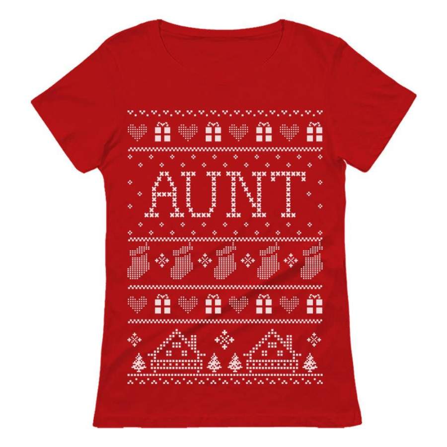 Aunt Ugly Christmas Sweater Women T-Shirt