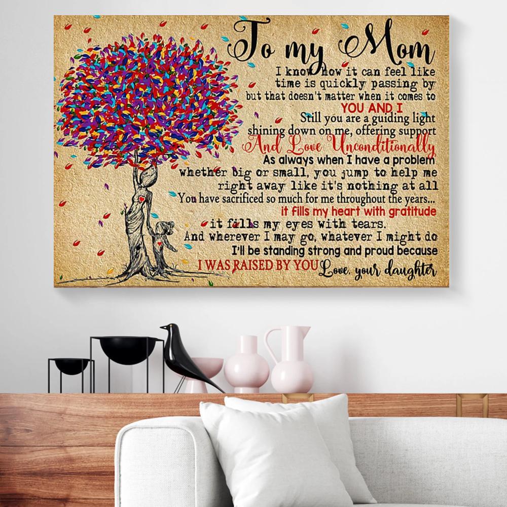 Canvas Prints To My Mom I Know How It Can Feel Like Daughter Tree Mother’S Day Gift Horizontal Canvas Wall Art Appealing Canvas Home Decoration