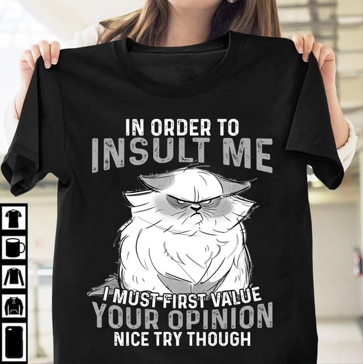 In Order To Insult Me I Must First Value Your Opinion Nice Try Though Standard Men T-shirt