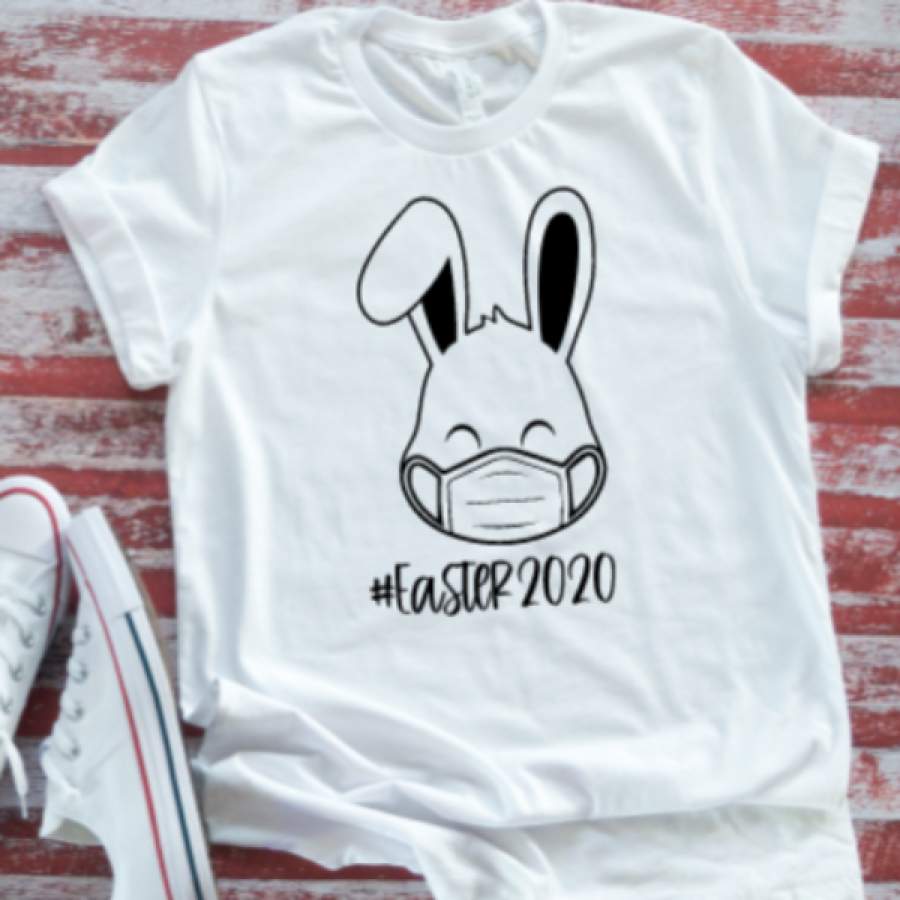 Easter Bunny 2020 Quarantine White Men’s & Women’s Short Sleeve T-shirt/