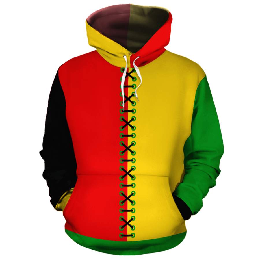 Rasta Colorblock All-over Hoodie