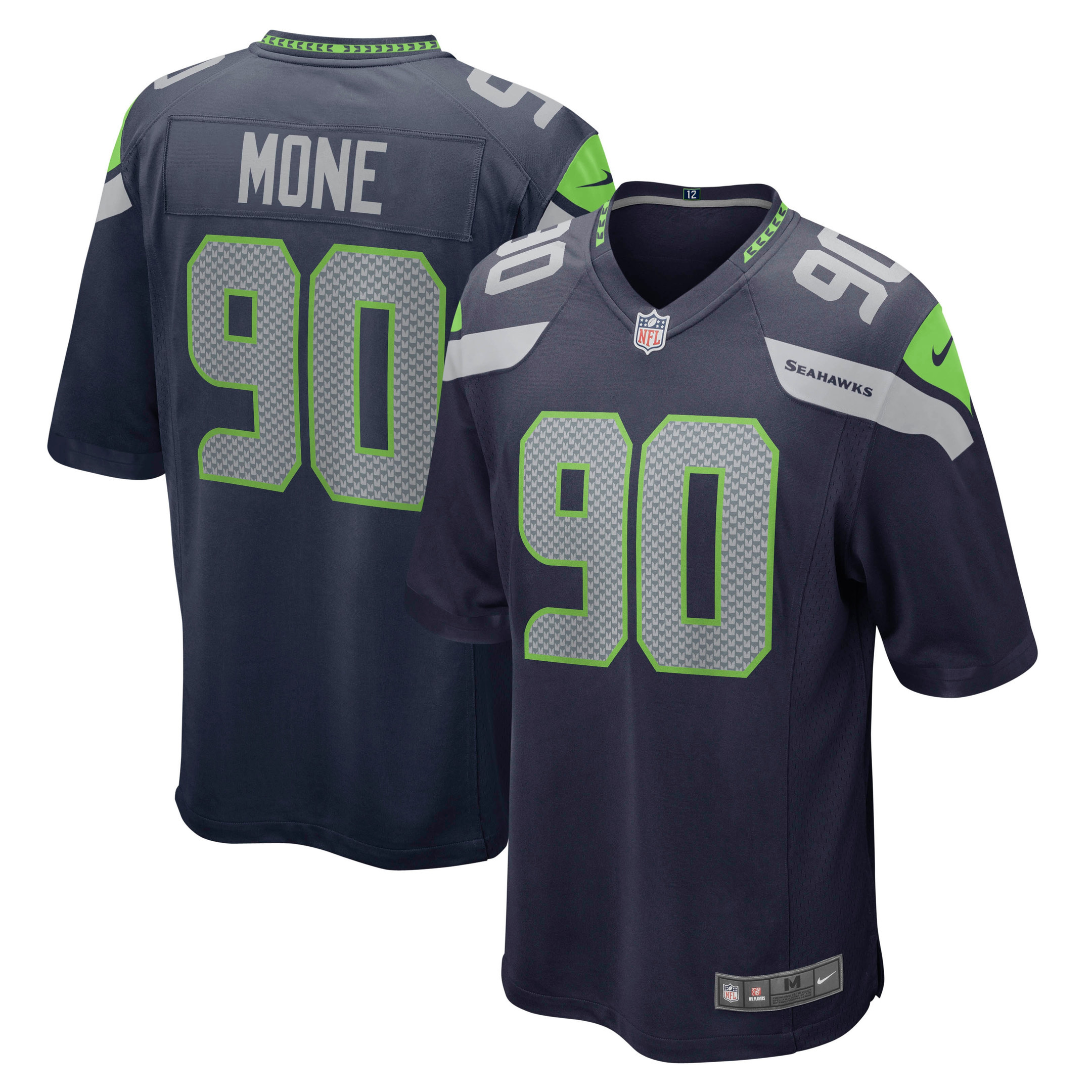 Bryan Mone Seattle Seahawks Game Jersey – College Navy NFL