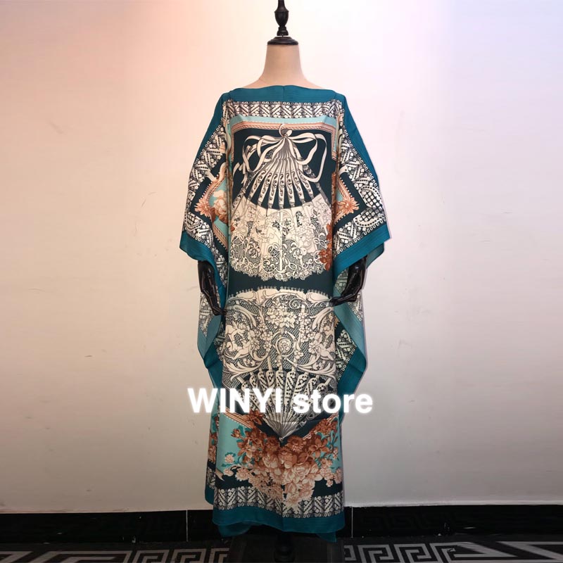 2021 WINYI Long dress for woman Fashion Women Sexy Boho Summer Casual Chiffon Floral Evening Party Beach Long Maxi Dress alx