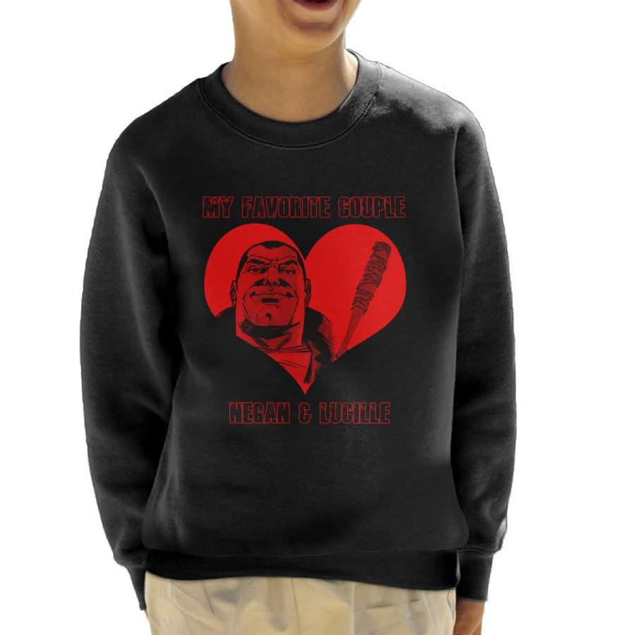 Walking Dead Negan And Lucille Favourite Couple Kid’s Sweatshirt