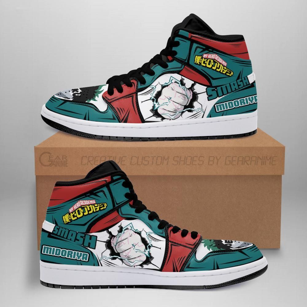 Izuku Midoriya Skill My Hero Academia Anime Pt04 Air Jordan Shoes Sport Sneakers